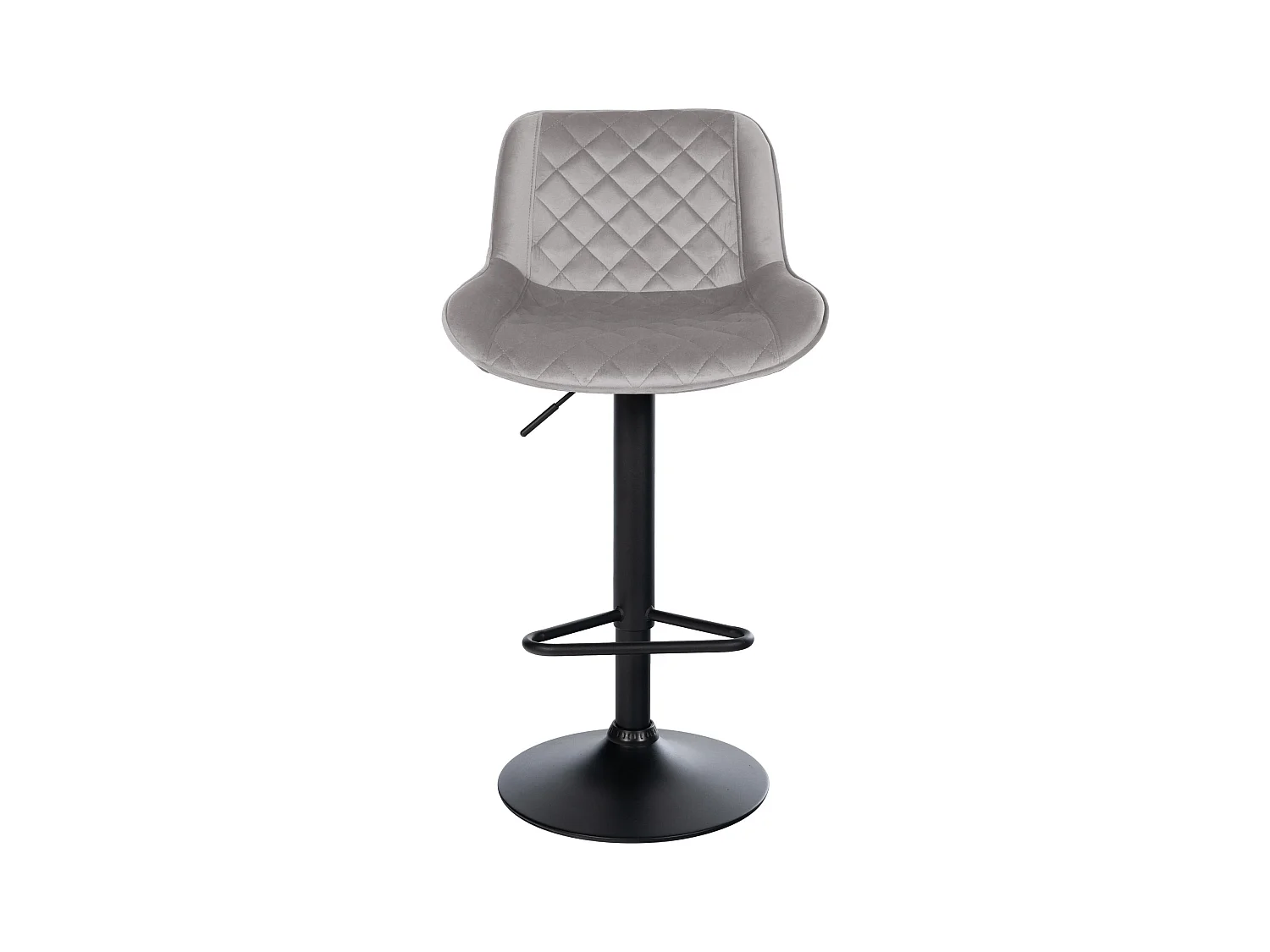 Lot de 2  Tabouret de bar - Velours - Gris - Kasson