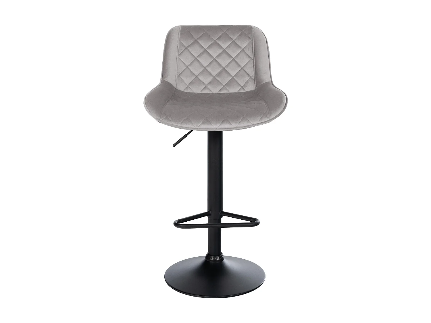 Lot de 2  Tabouret de bar - Velours - Gris - Kasson