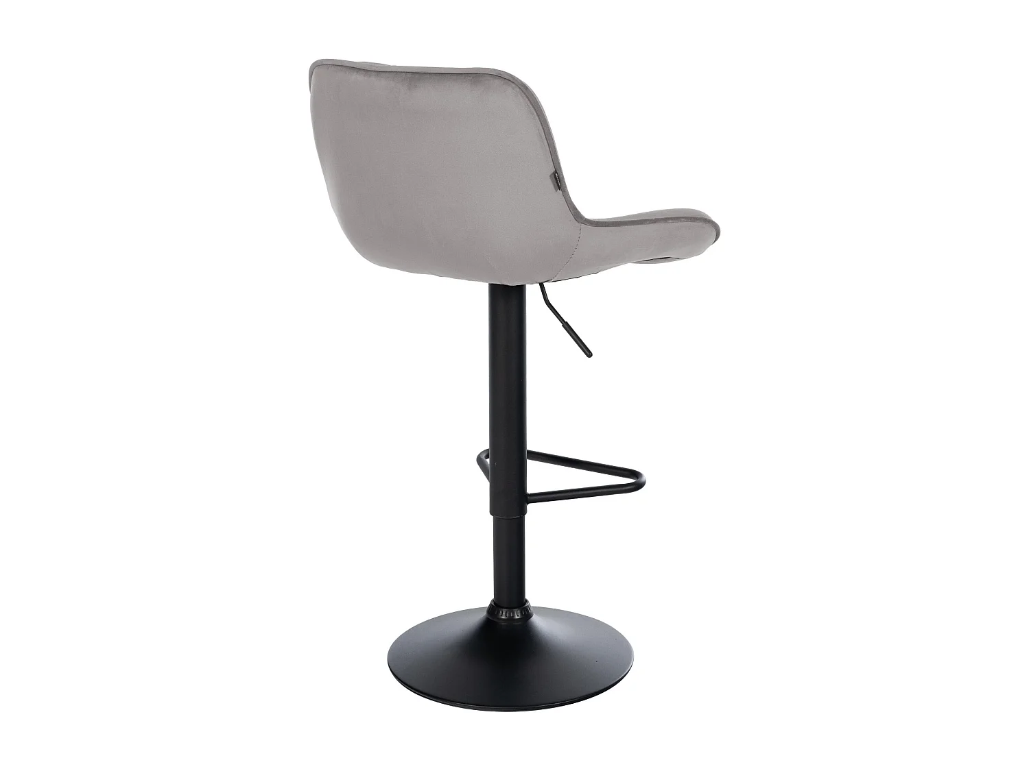 Lot de 2  Tabouret de bar - Velours - Gris - Kasson
