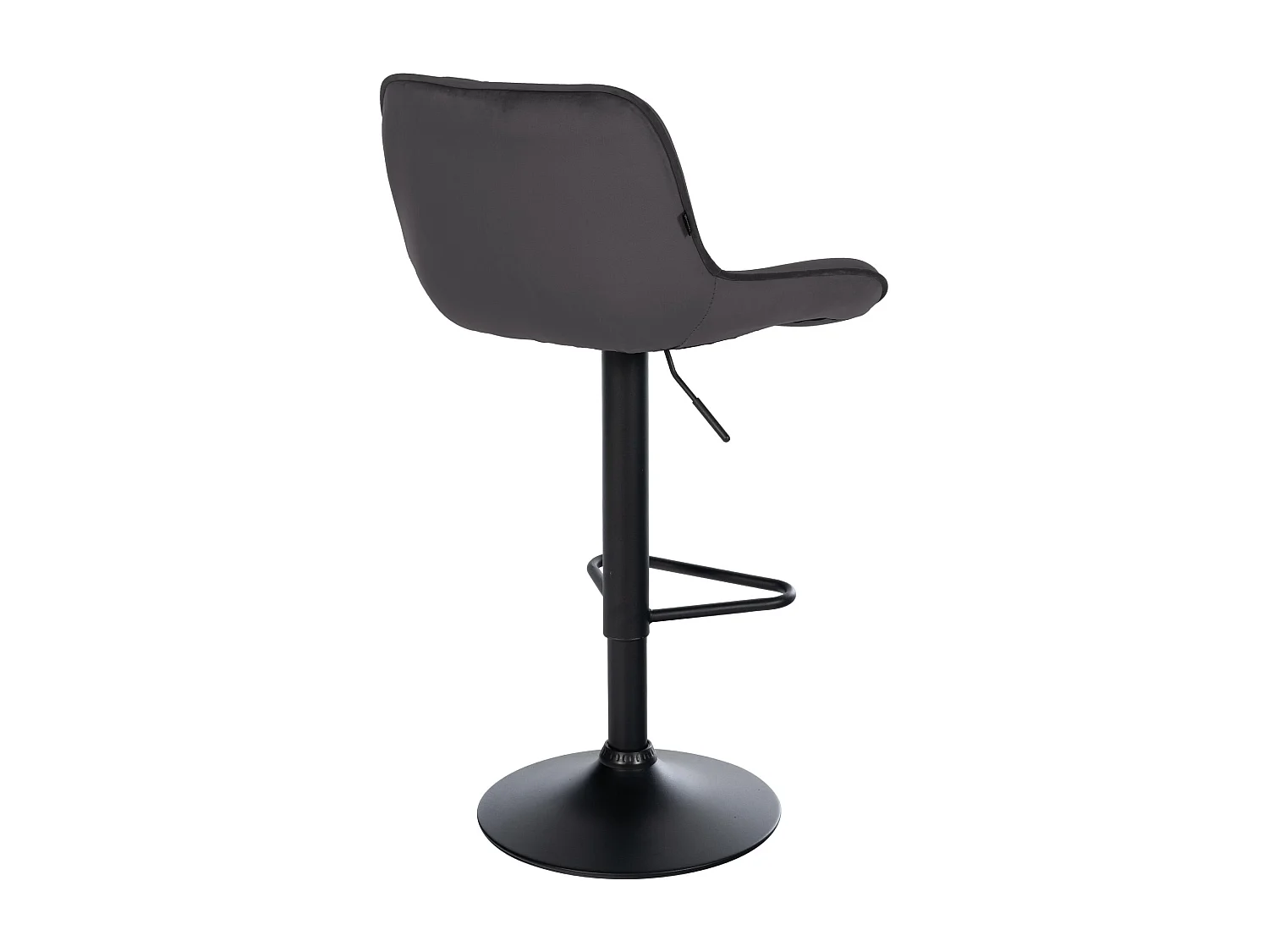 Lot de 2  Tabouret de bar - Velours - Noir - Kasson