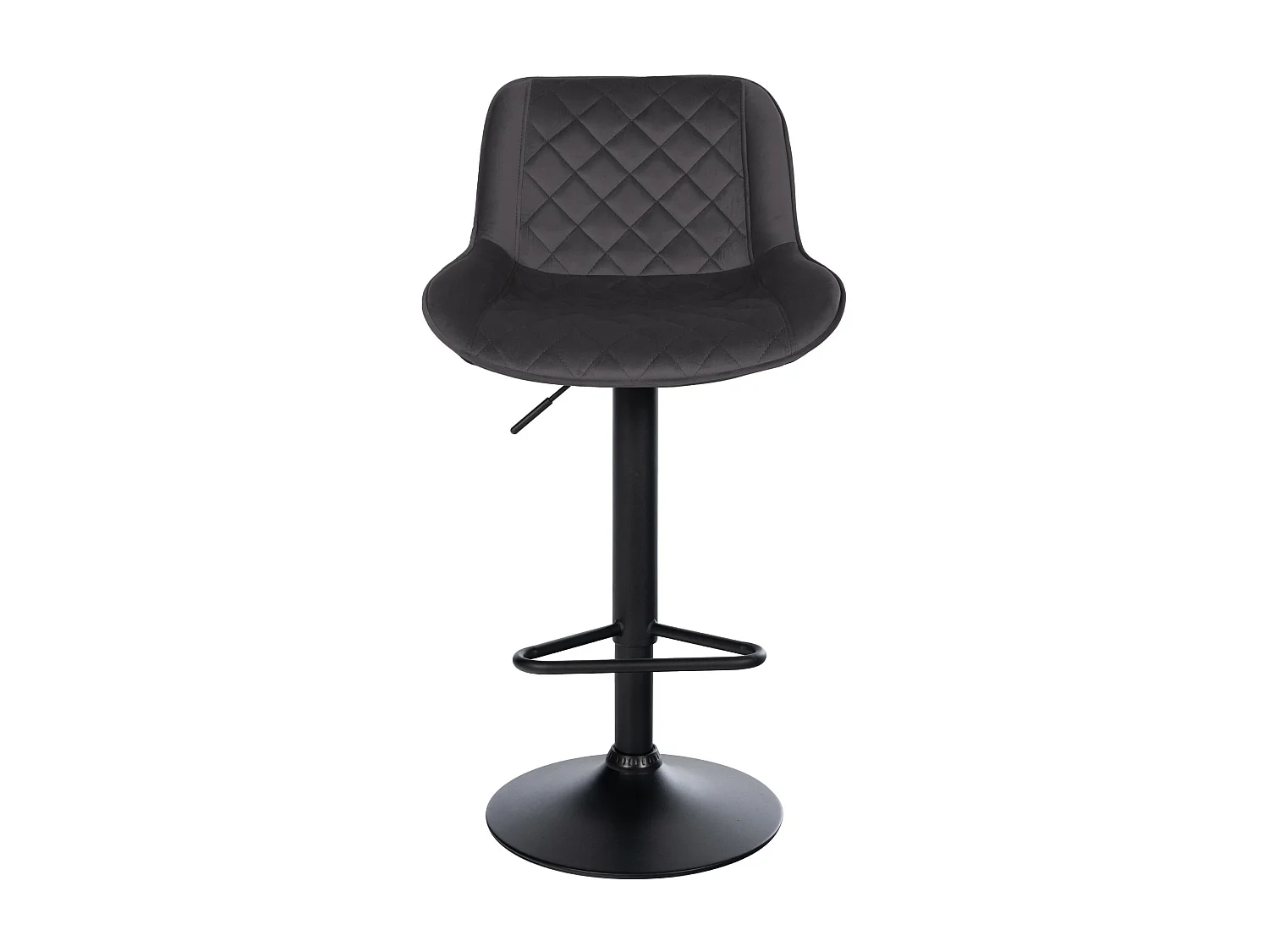 Lot de 2  Tabouret de bar - Velours - Noir - Kasson