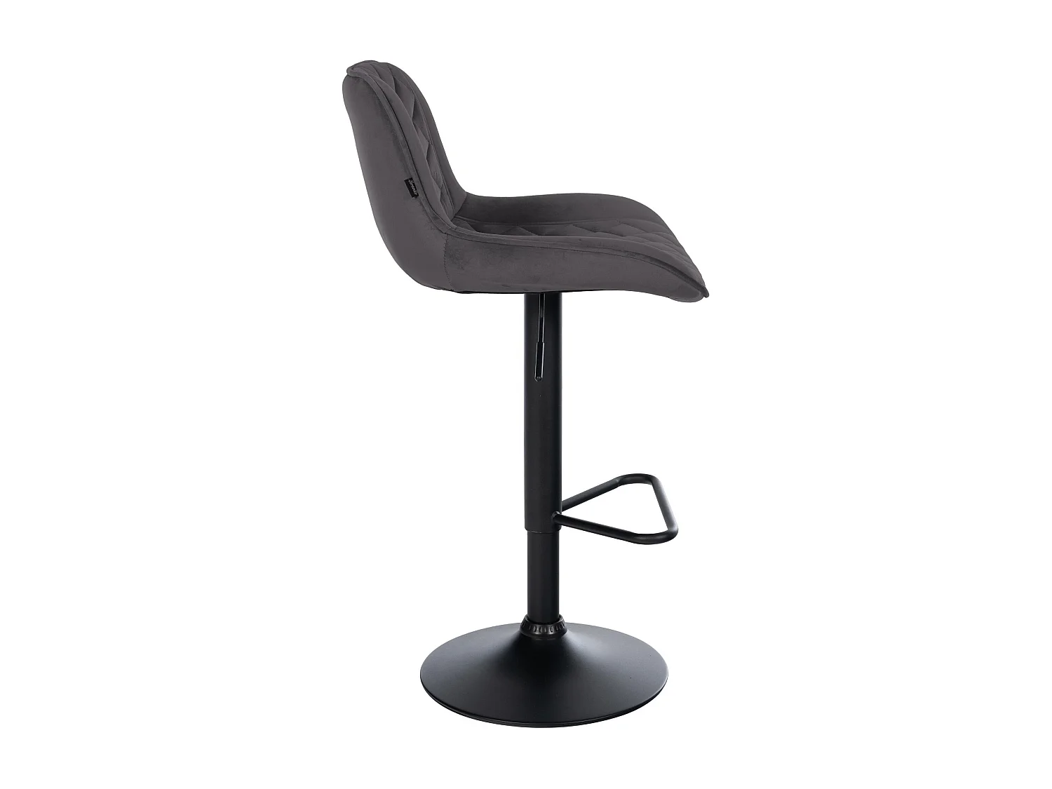 Lot de 2  Tabouret de bar - Velours - Noir - Kasson