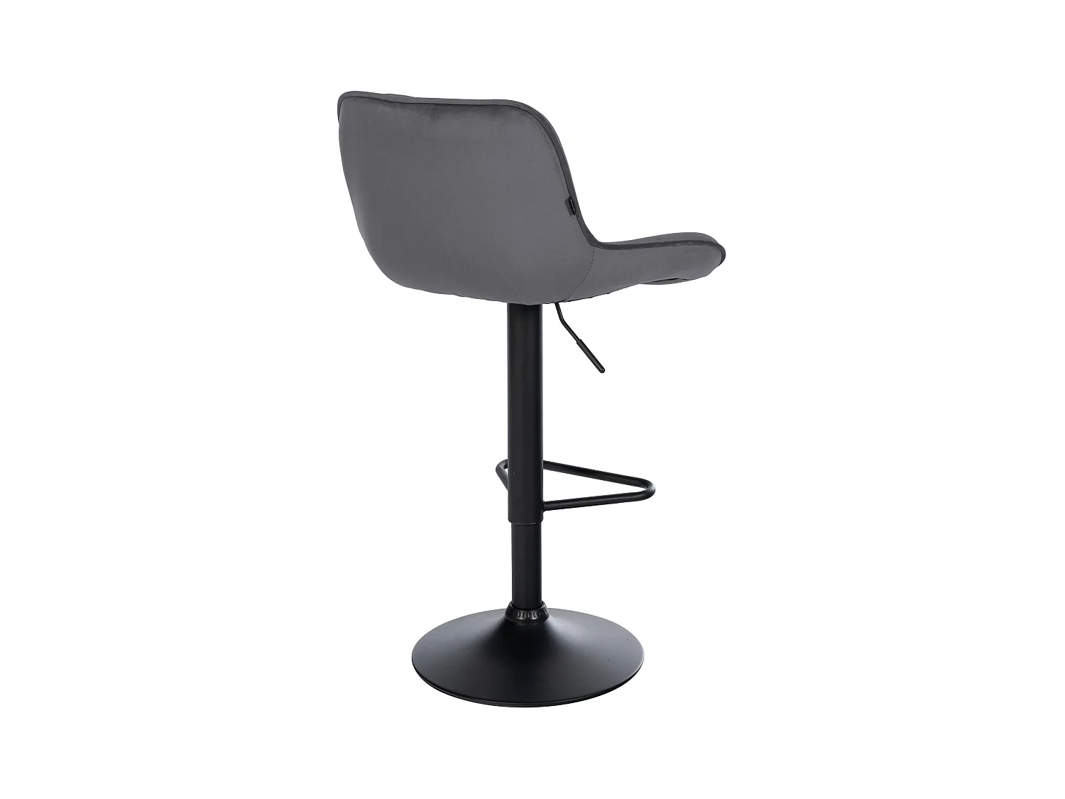 Lot de 2  Tabouret de bar - Velours - Gris foncé - Kasson