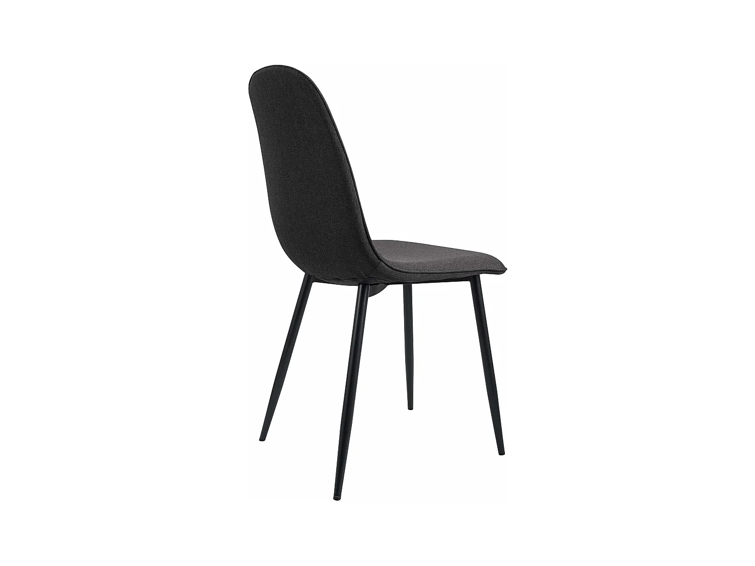 Lot de 2  chaise salle à manger - Tissu - Gris foncé - Maryam