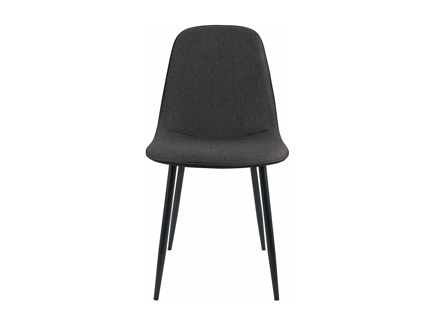 Lot de 2  chaise salle à manger - Tissu - Gris foncé - Maryam