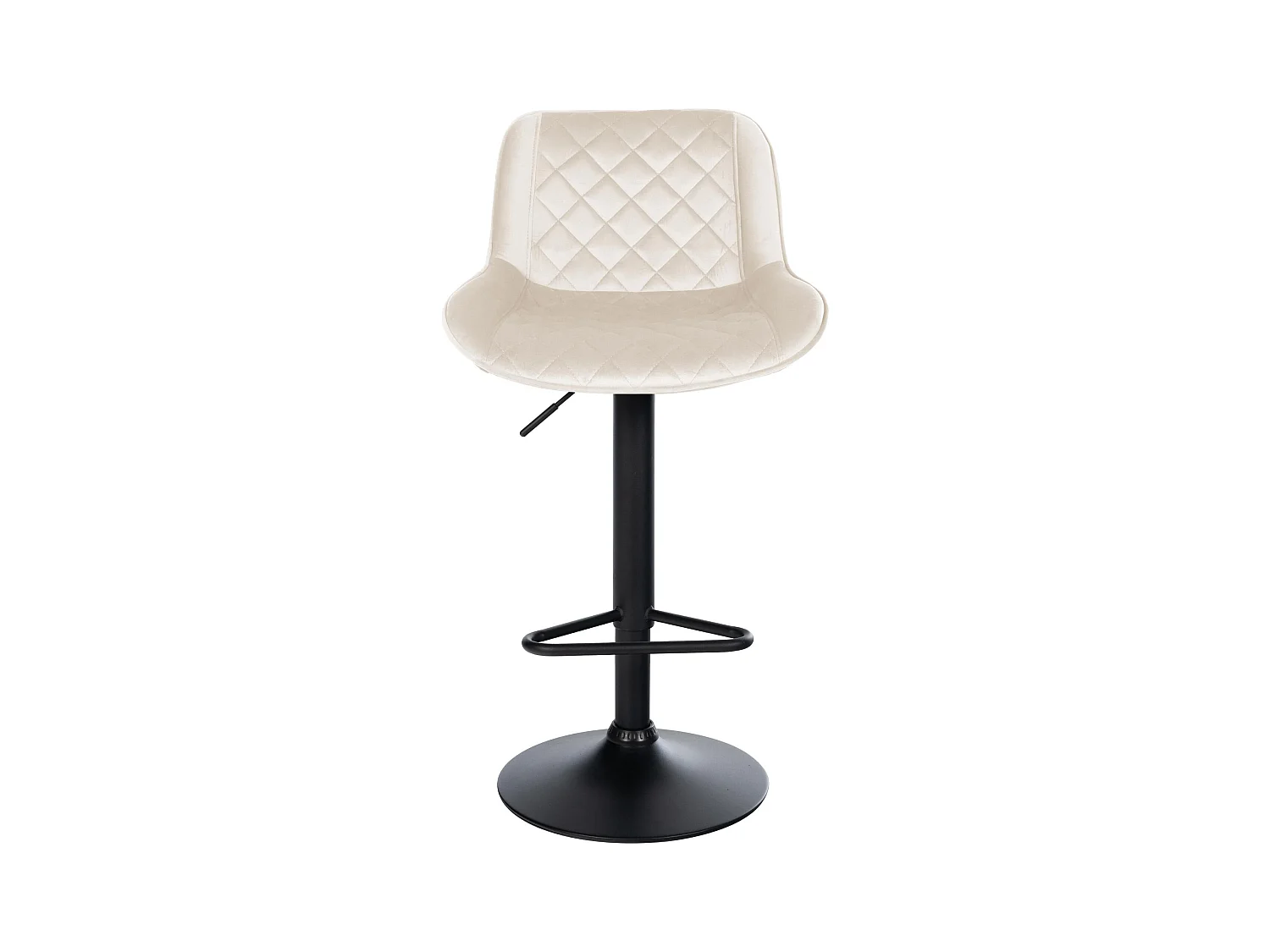 Lot de 2  Tabouret de bar - Velours - Crème - Kasson