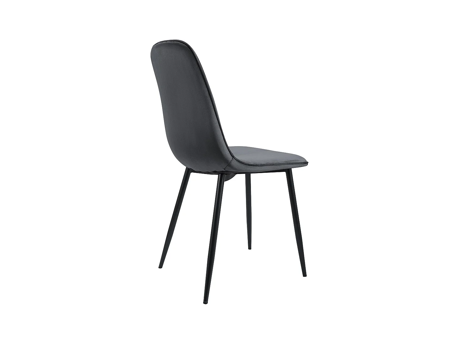 Lot de 2  chaise salle à manger - Velours - Gris foncé - Maryam