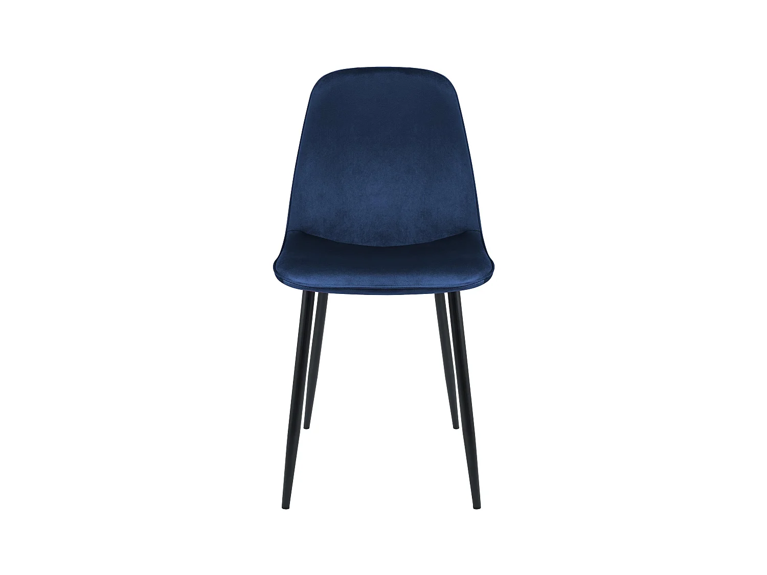 Lot de 2  chaise salle à manger - Velours - Bleu foncé - Maryam