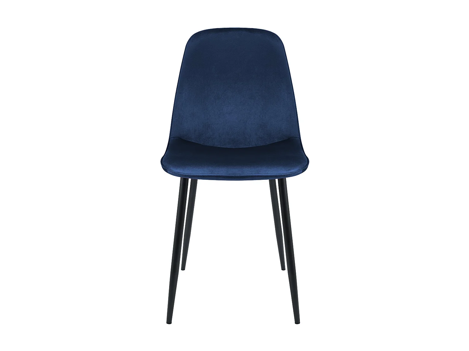 Lot de 2  chaise salle à manger - Velours - Bleu foncé - Maryam