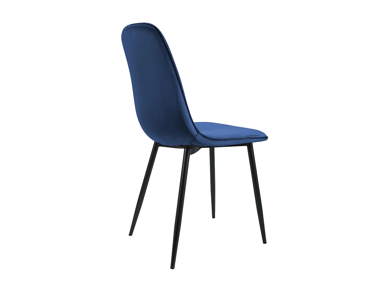 Lot de 2  chaise salle à manger - Velours - Bleu foncé - Maryam