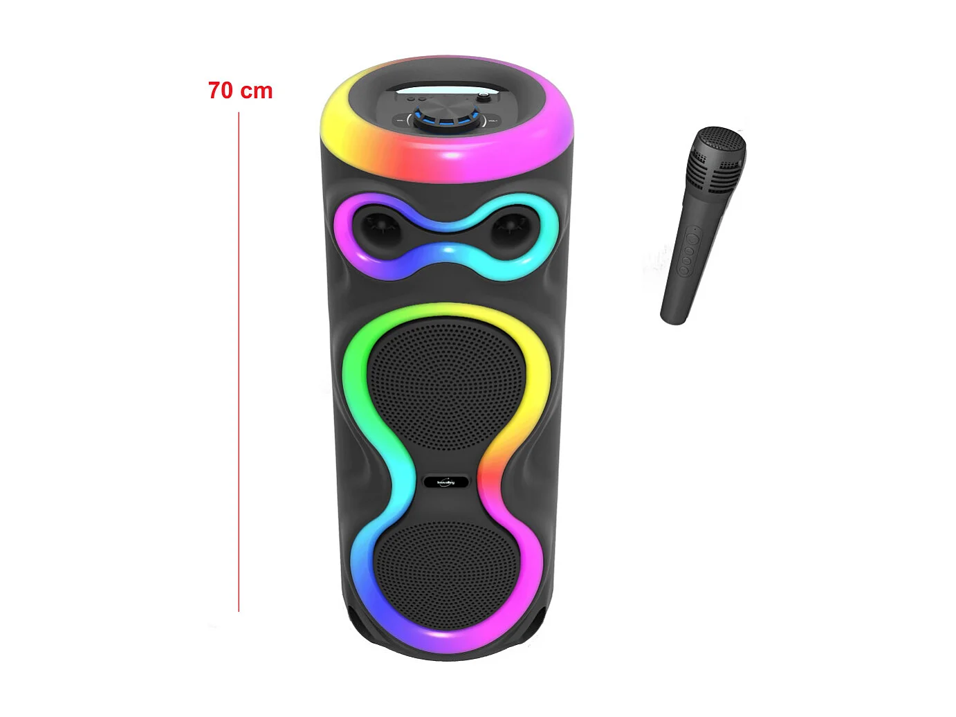 Enceinte lumineuse Bluetooth KARAOKE 1000W FIREBOOST