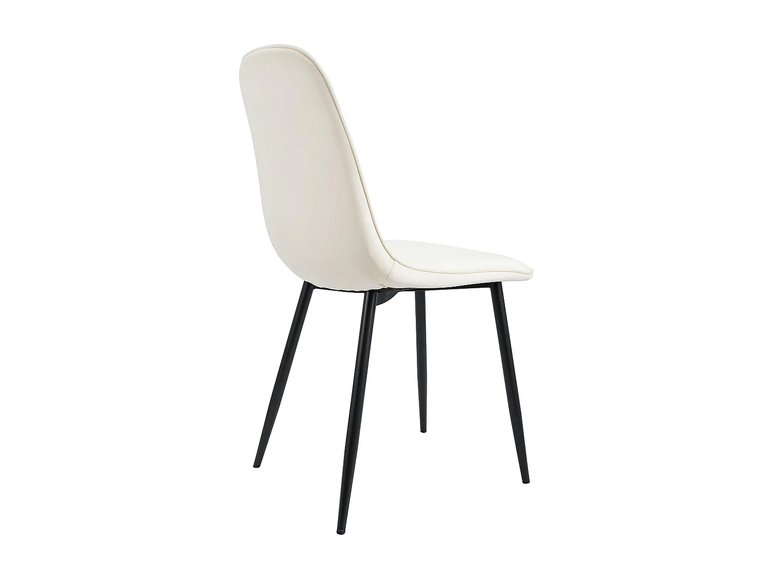 Lot de 2  chaise salle à manger - Velours - Crème - Maryam