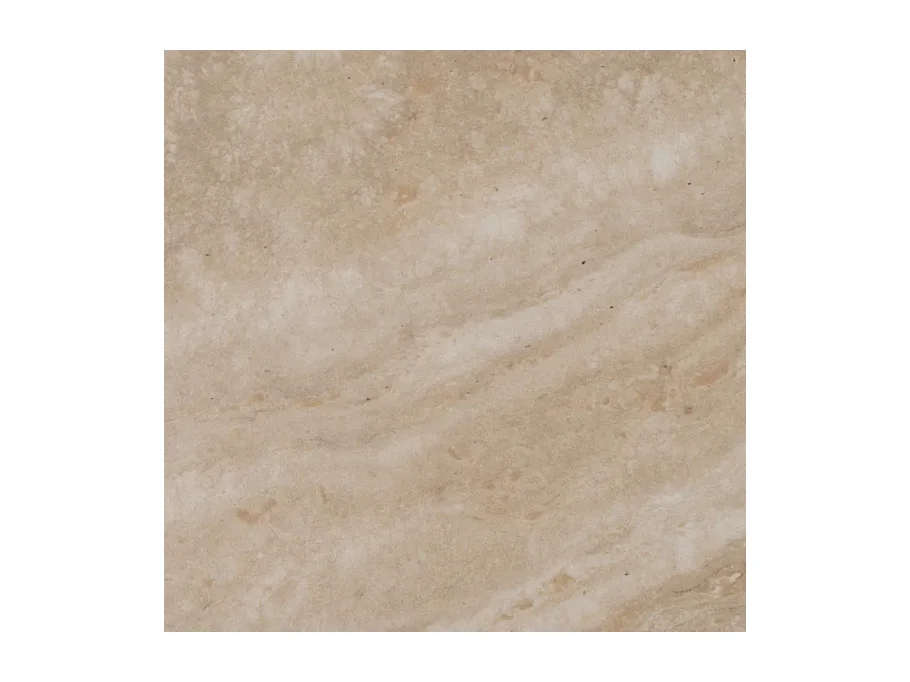 Table basse ovale pierre beige 120 cm double piètement CAELIS