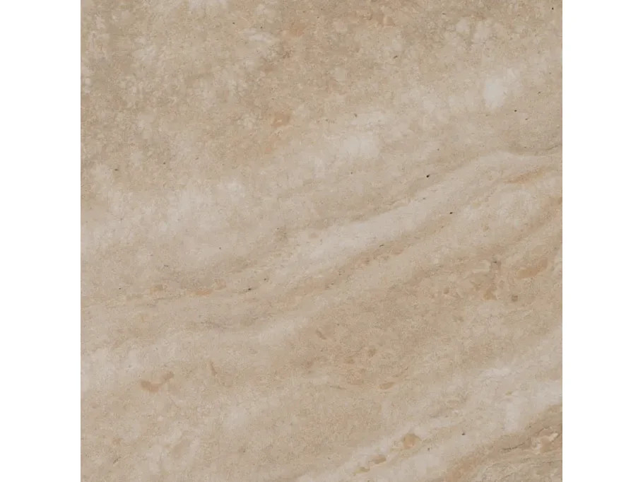 Table basse ovale pierre beige 120 cm double piètement CAELIS