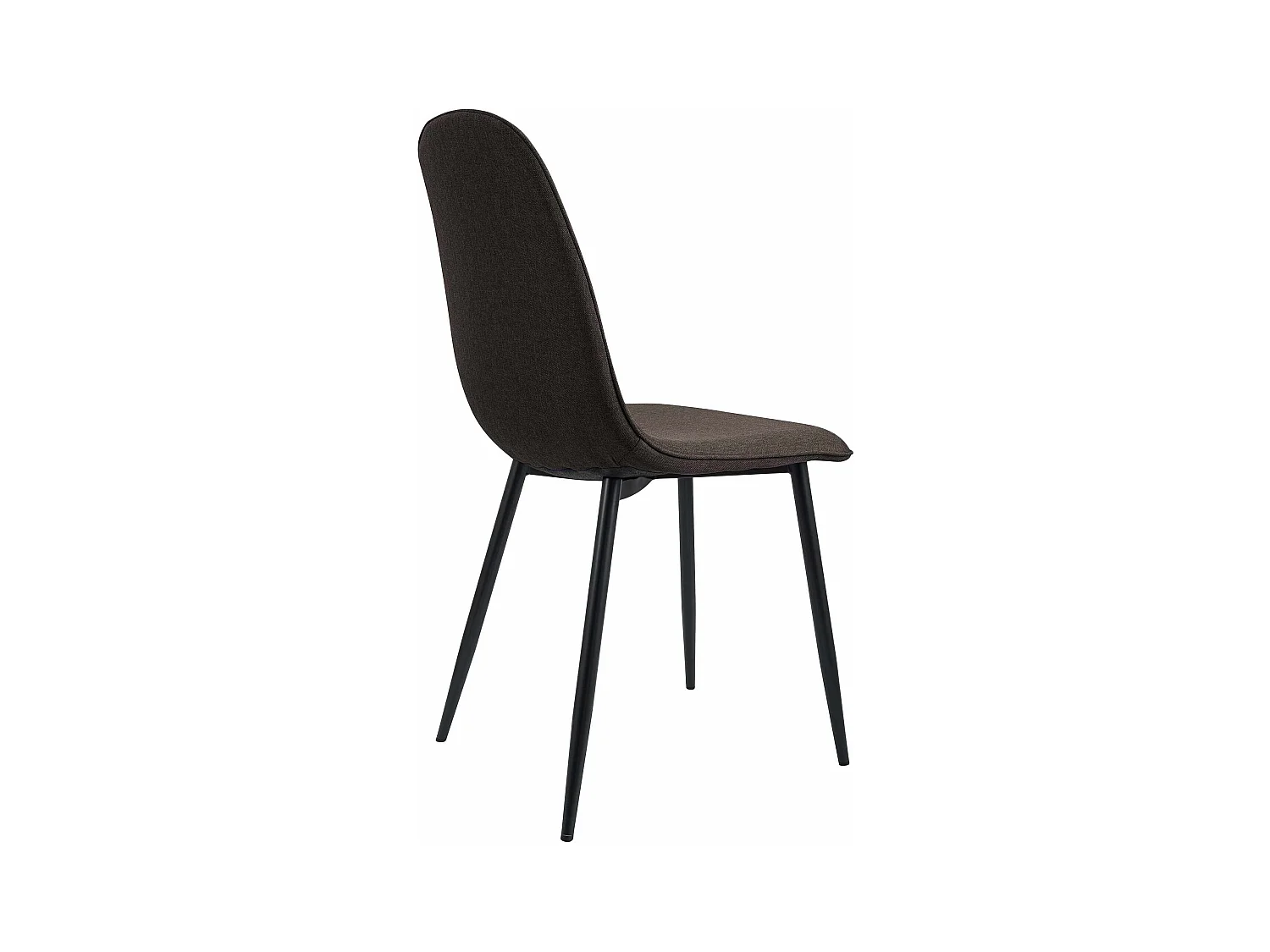 Lot de 2  chaise salle à manger - Tissu - Marron - Maryam