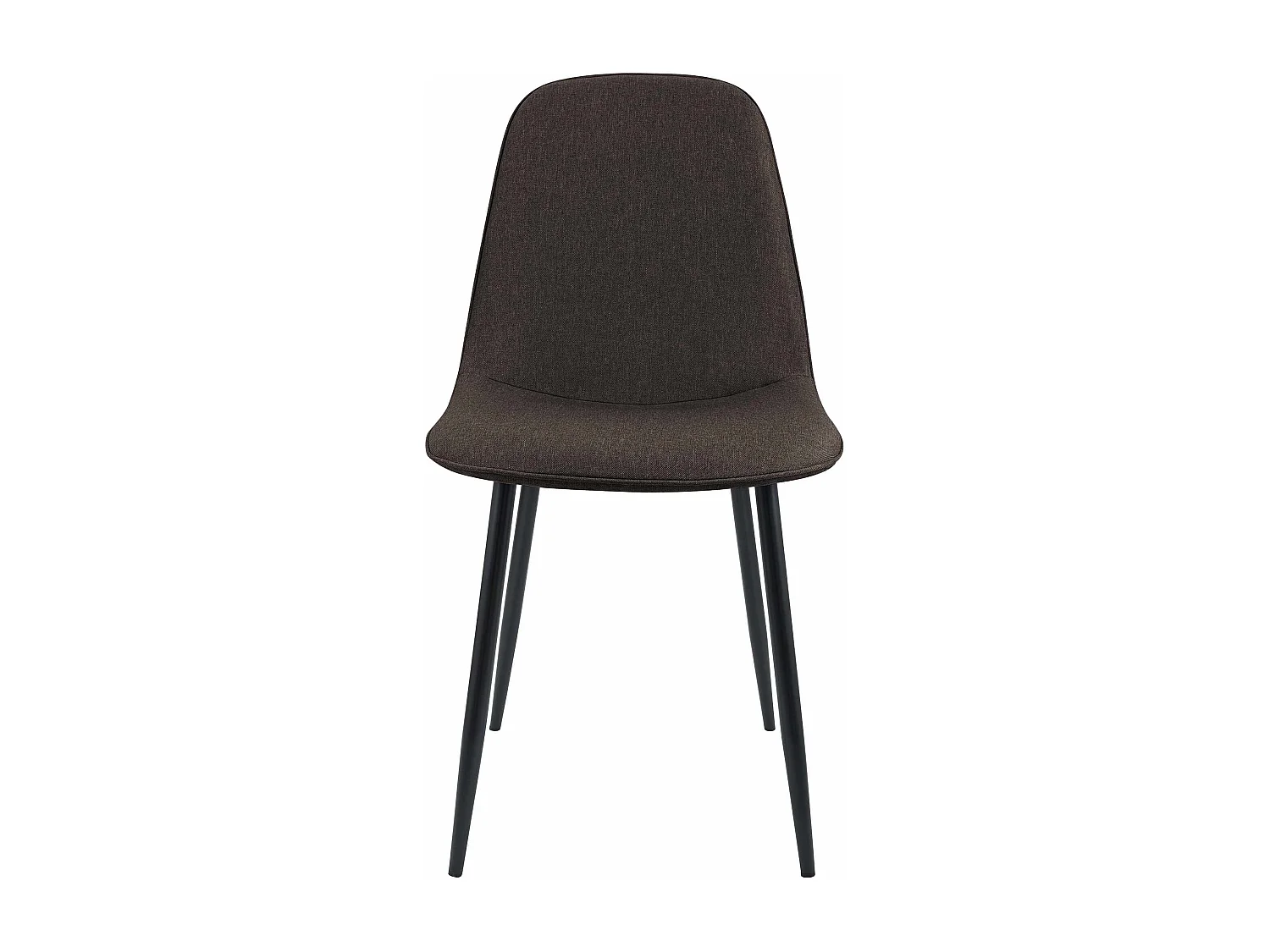 Lot de 2  chaise salle à manger - Tissu - Marron - Maryam