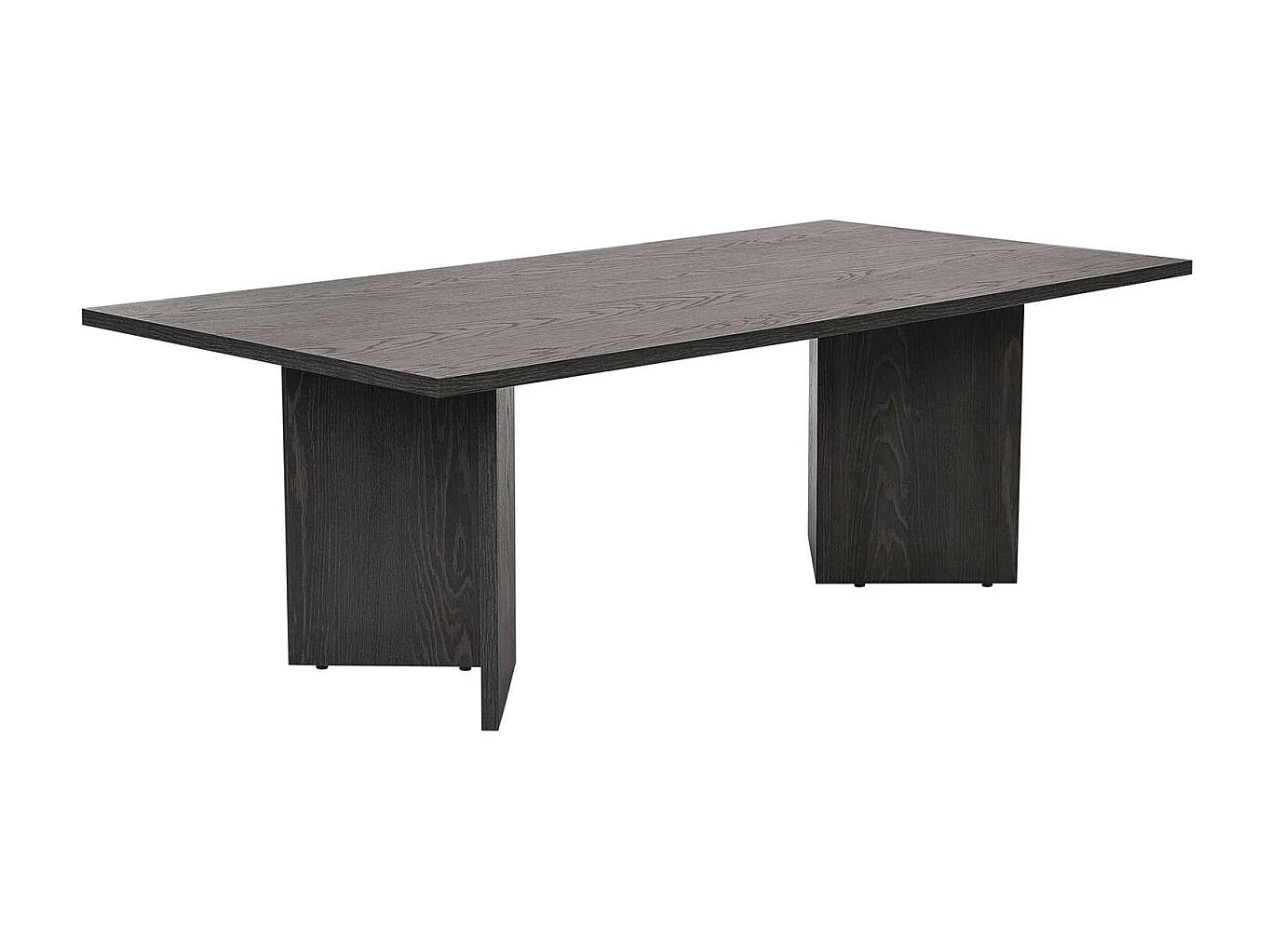 Mesa de centro ovalada y rectangular de madera melamínica Sabin - Negro