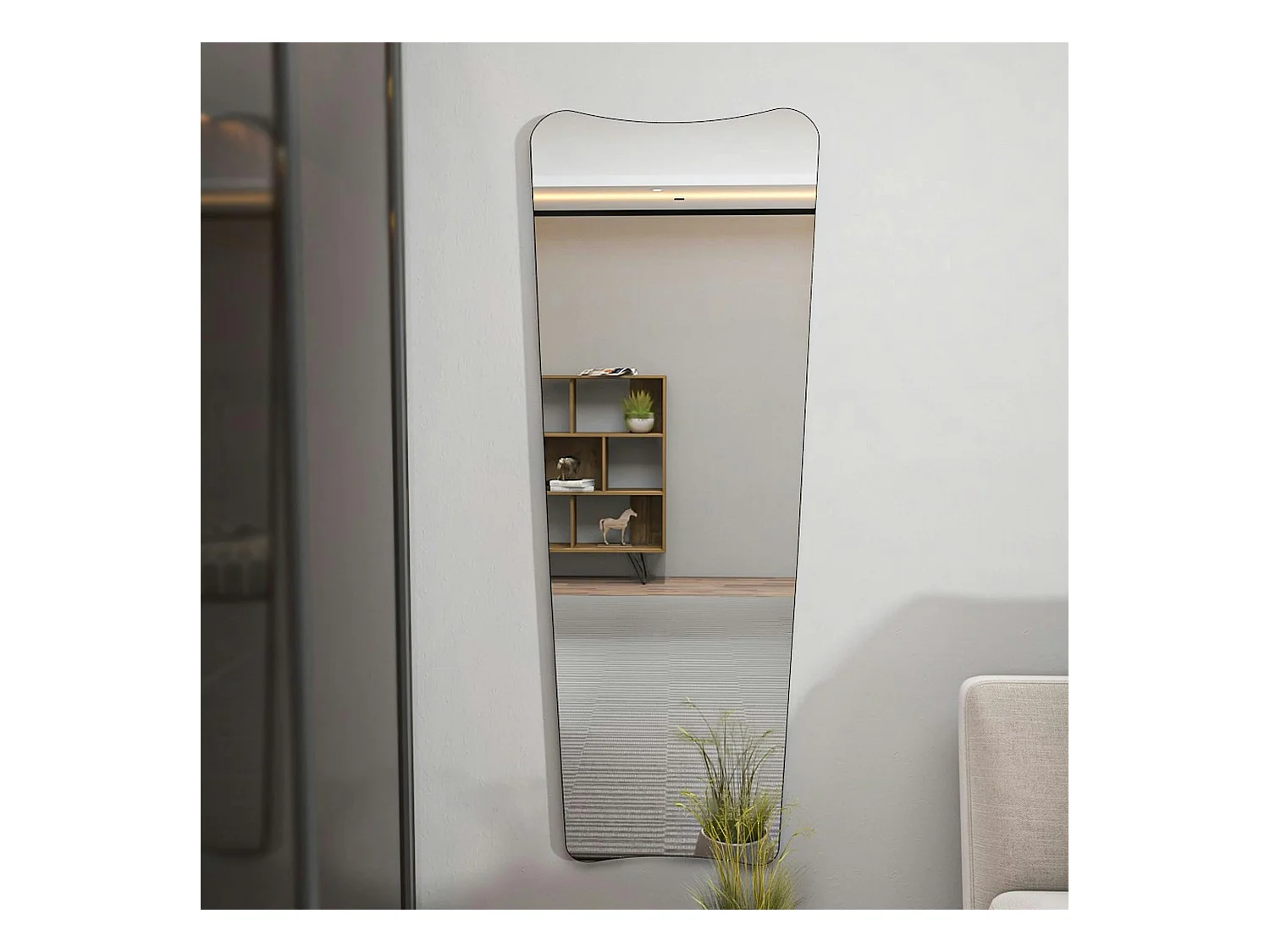 Miroir mural design organique 150 cm - entrée, dressing CODY