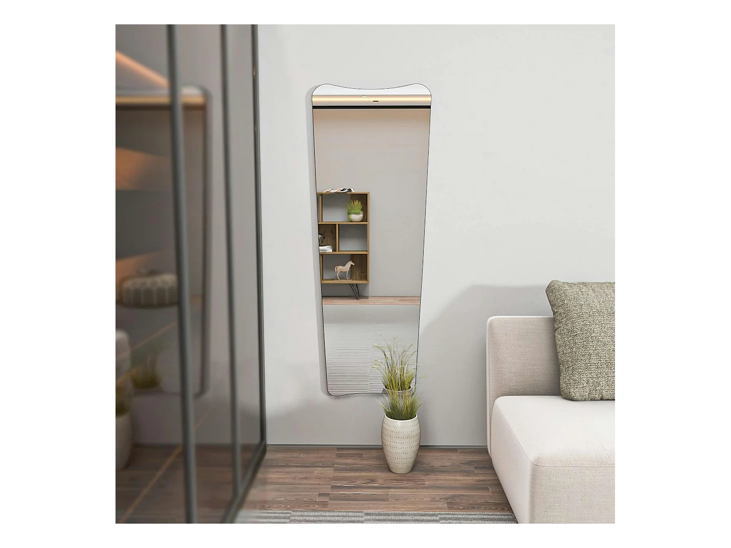 Miroir mural design organique 150 cm - entrée, dressing CODY