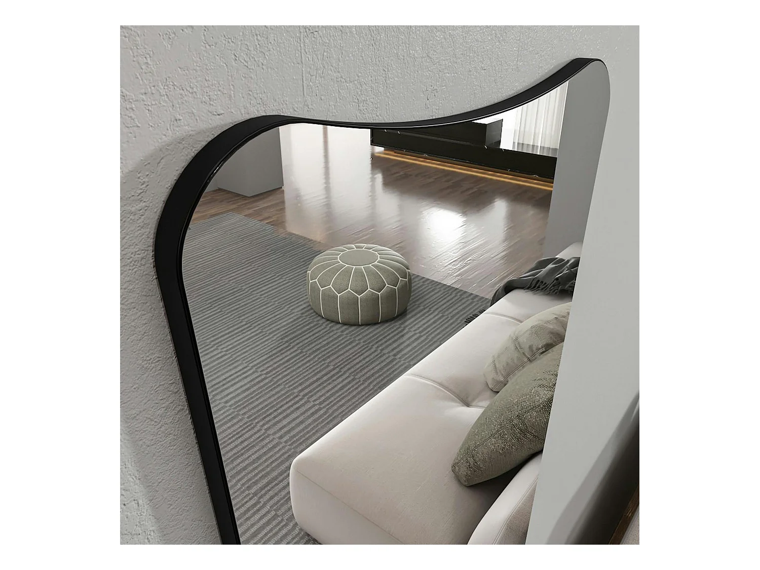 Miroir mural design organique 150 cm - entrée, dressing CODY