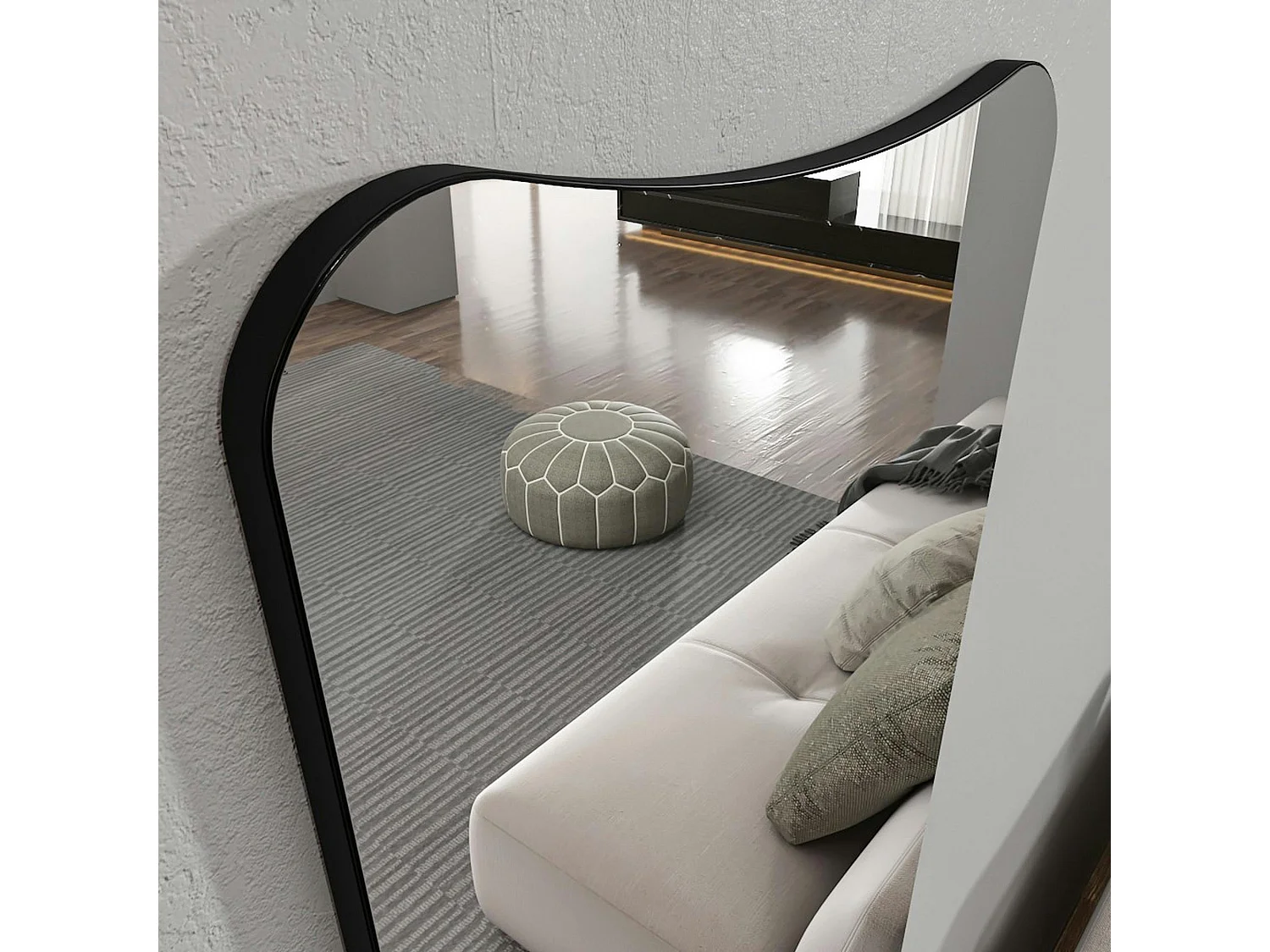 Miroir mural design organique 150 cm - entrée, dressing CODY