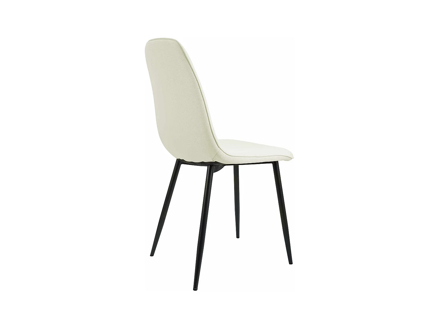 Lot de 2  chaise salle à manger - Tissu - Crème - Maryam