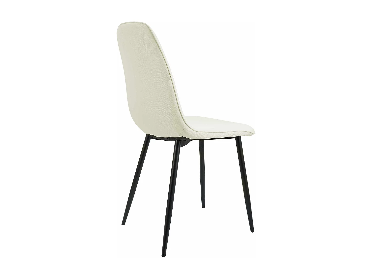 Lot de 2  chaise salle à manger - Tissu - Crème - Maryam