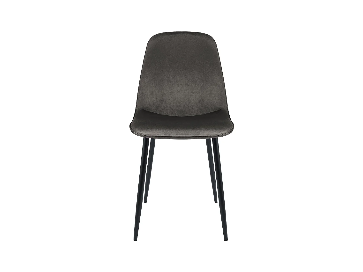 Lot de 2  chaise salle à manger - Velours - Anthracite - Maryam