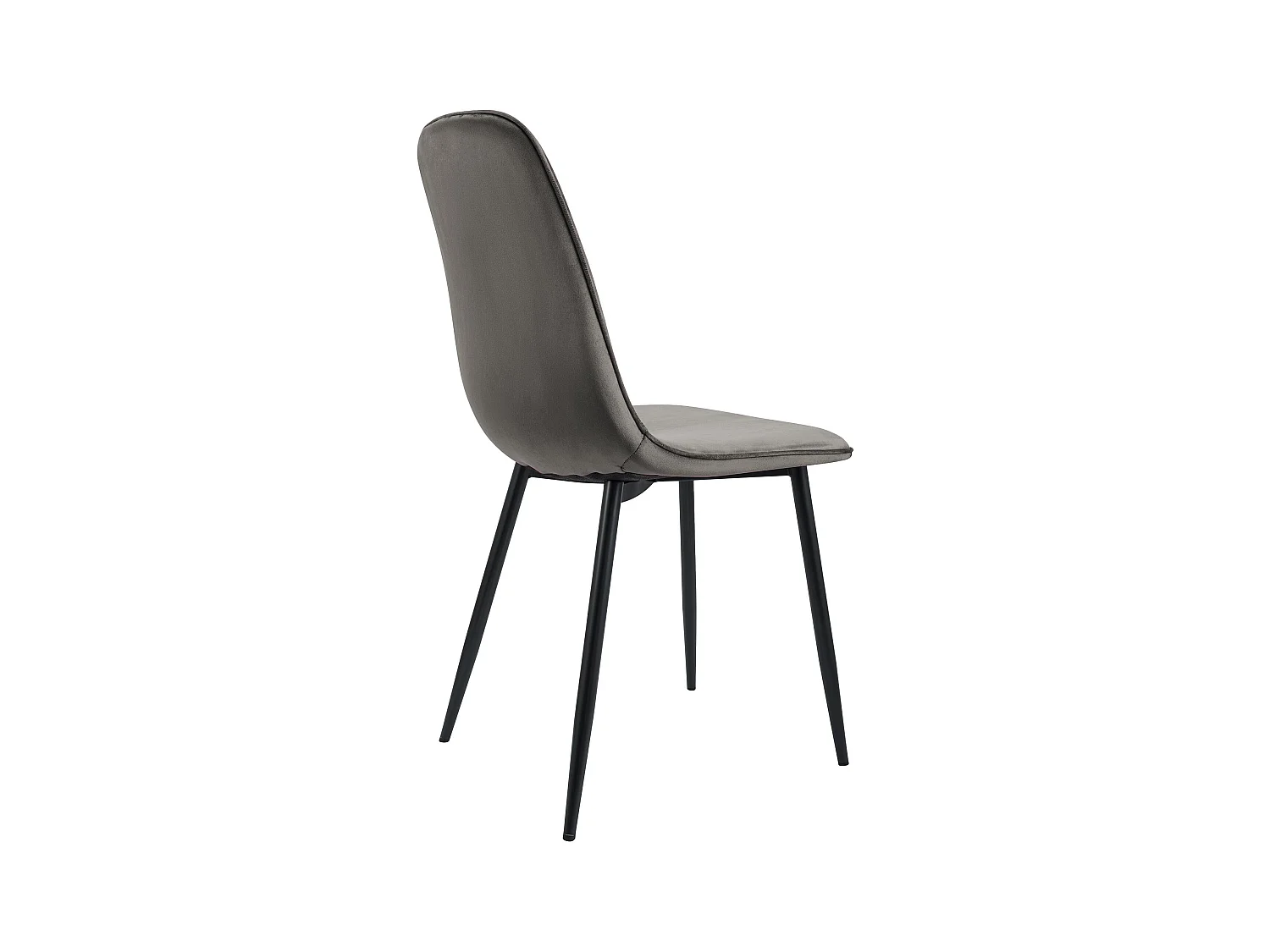 Lot de 2  chaise salle à manger - Velours - Anthracite - Maryam