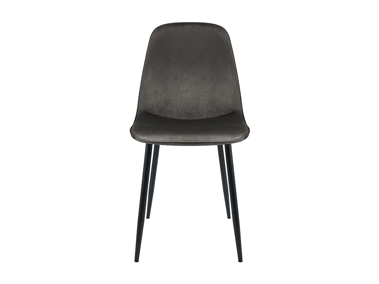 Lot de 2  chaise salle à manger - Velours - Anthracite - Maryam