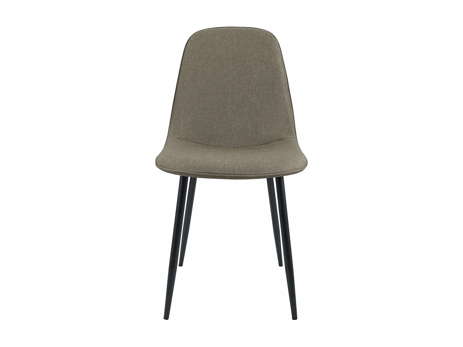 Lot de 2  chaise salle à manger - Tissu - Taupe - Maryam