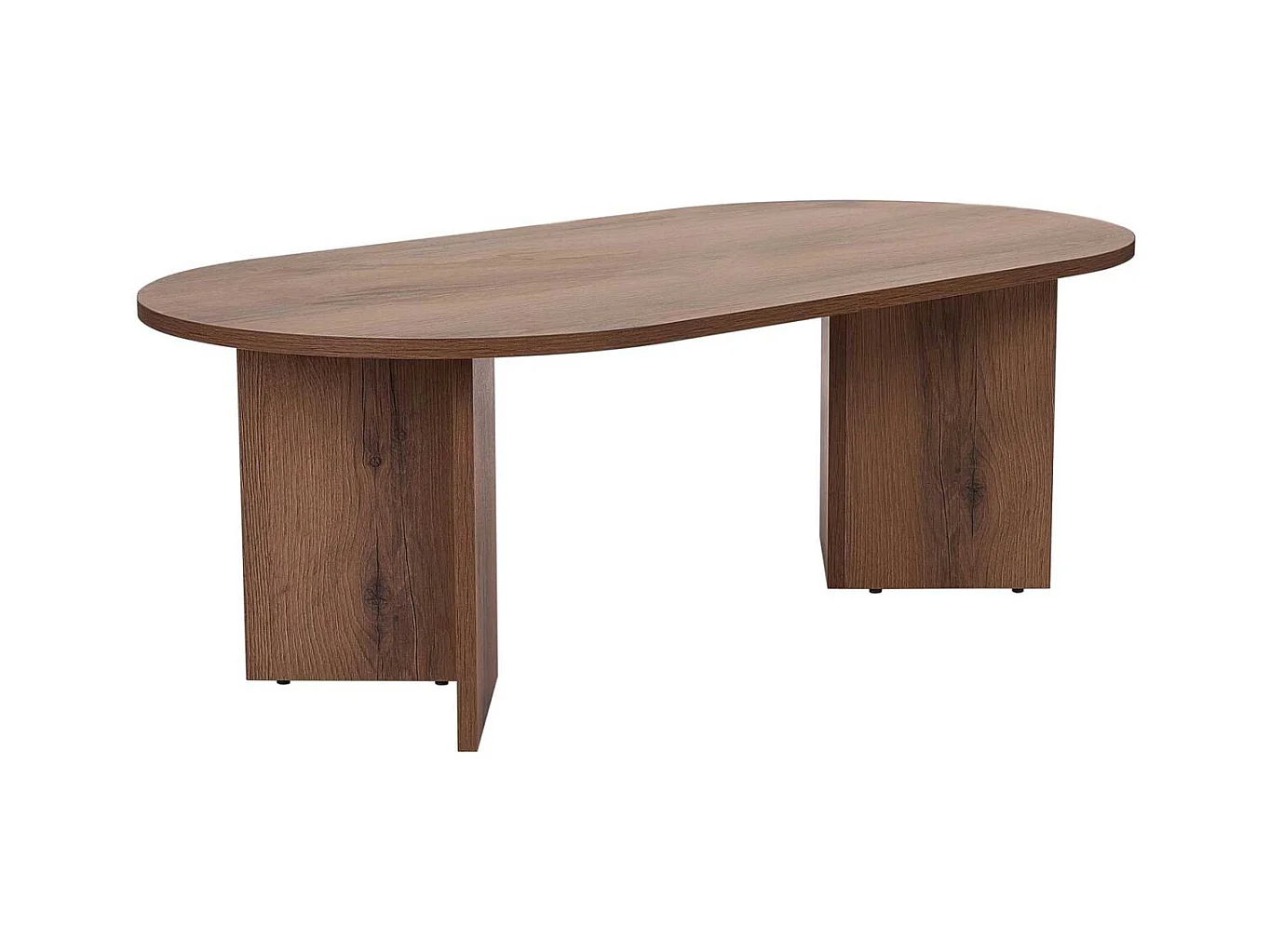 Table basse ovale en aggloméré Sable