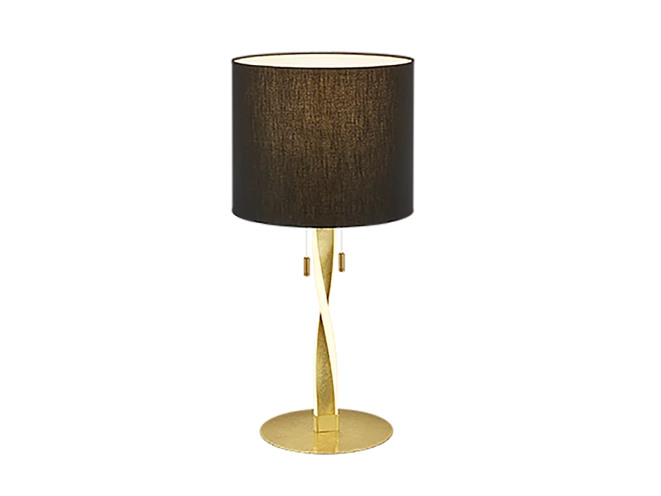 Lampada da tavolo LED 2 luci, metallo, oro, 30x62x30 cm, Nandor