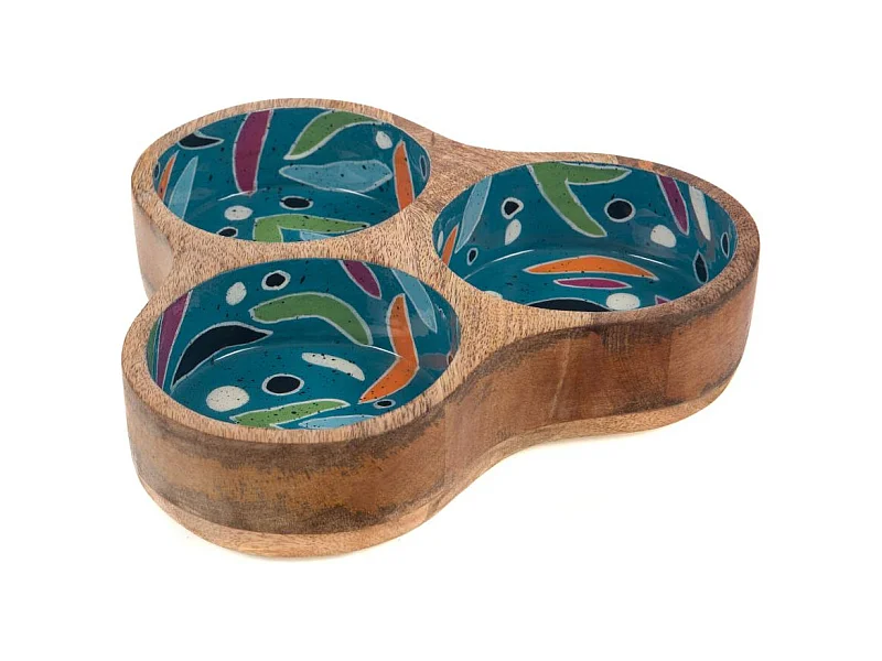 Plat et ses 3 bols Amalia 24X22.5 cm