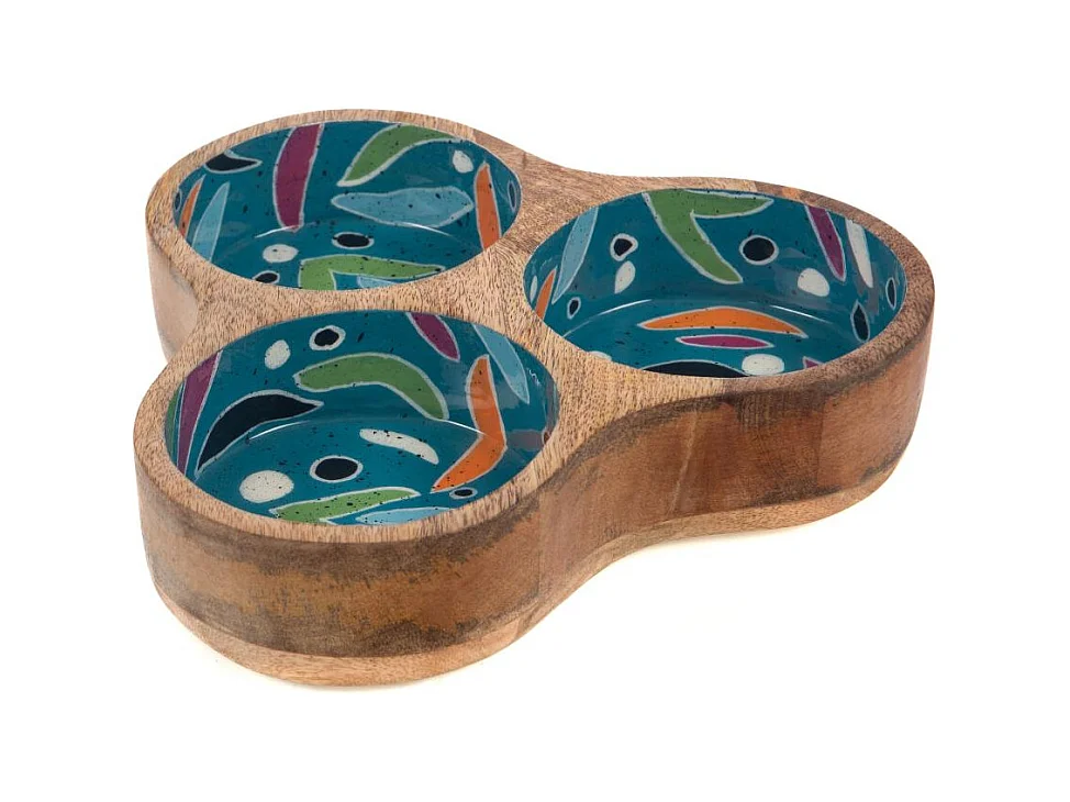 Plat et ses 3 bols Amalia 24X22.5 cm