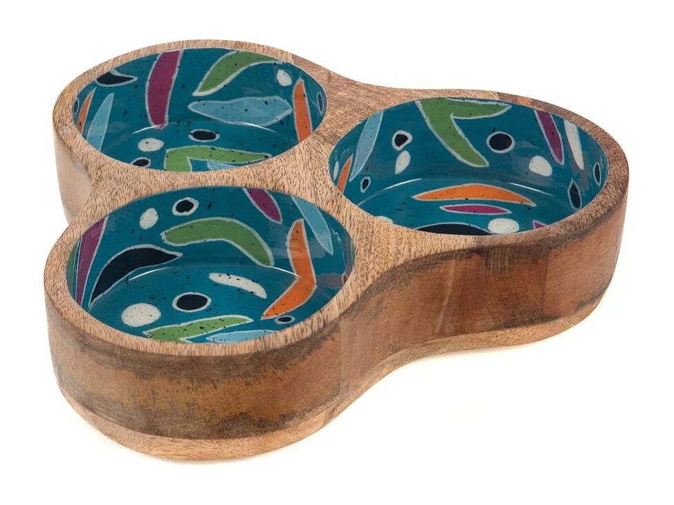 Plat et ses 3 bols Amalia 24X22.5 cm