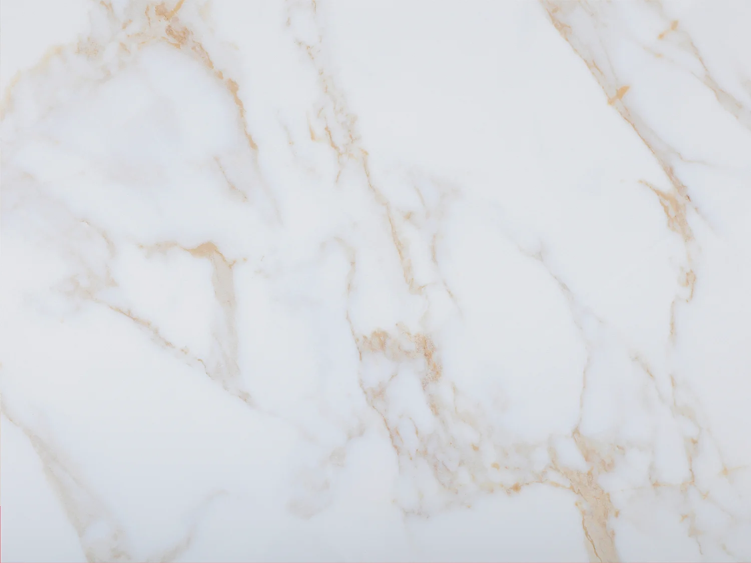 Table à manger extensible 6 à 10 personnes en céramique, verre trempé et métal - Effet marbre blanc et beige - BIRFIRA de Maison Céphy