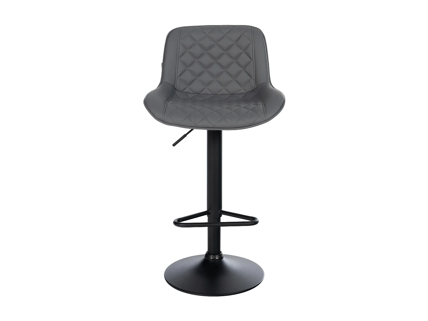 Lot de 2  Tabouret de bar - Similicuir - Gris - Kasson