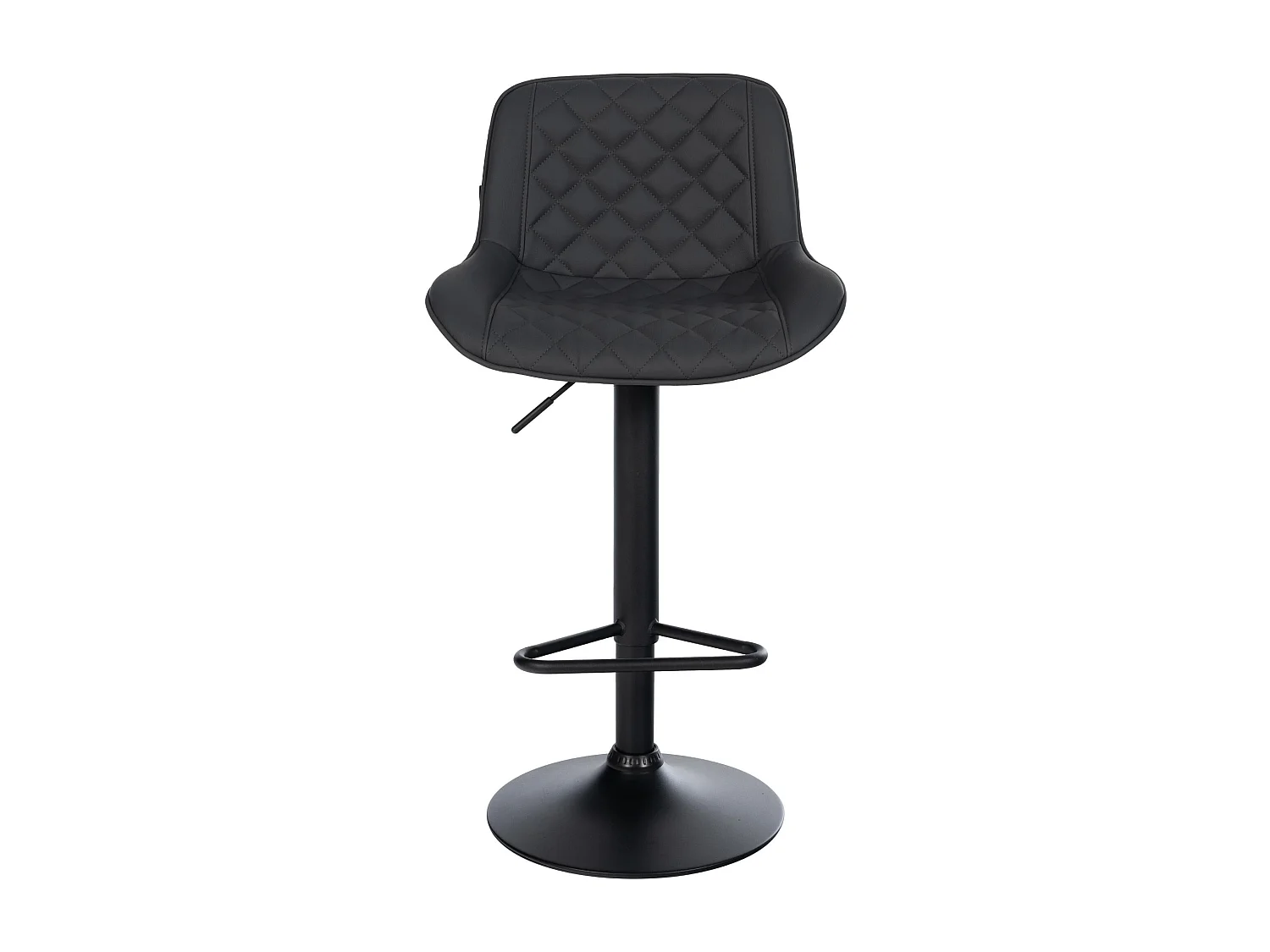 Lot de 2  Tabouret de bar - Similicuir - Noir - Kasson