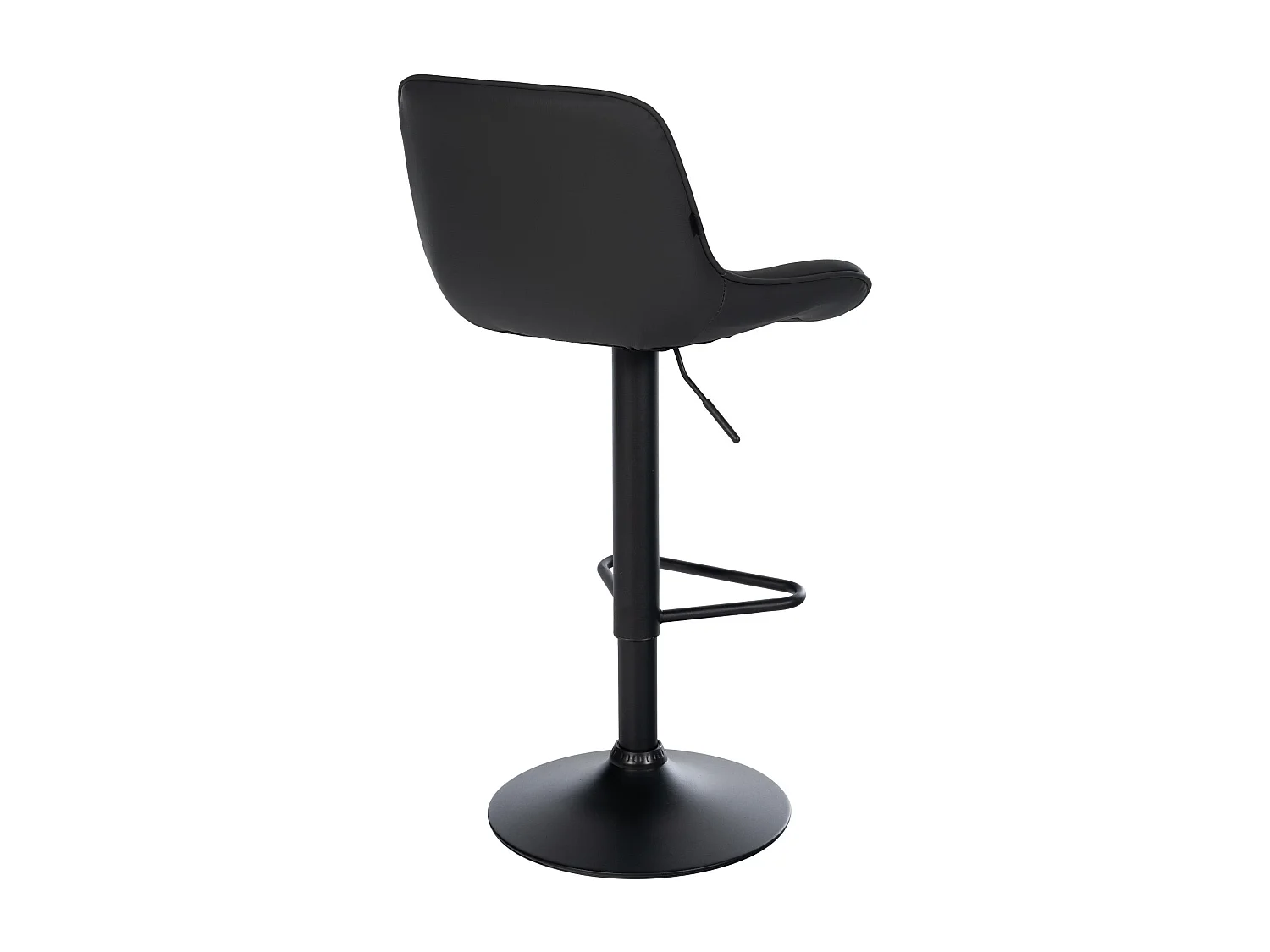 Lot de 2  Tabouret de bar - Similicuir - Noir - Kasson