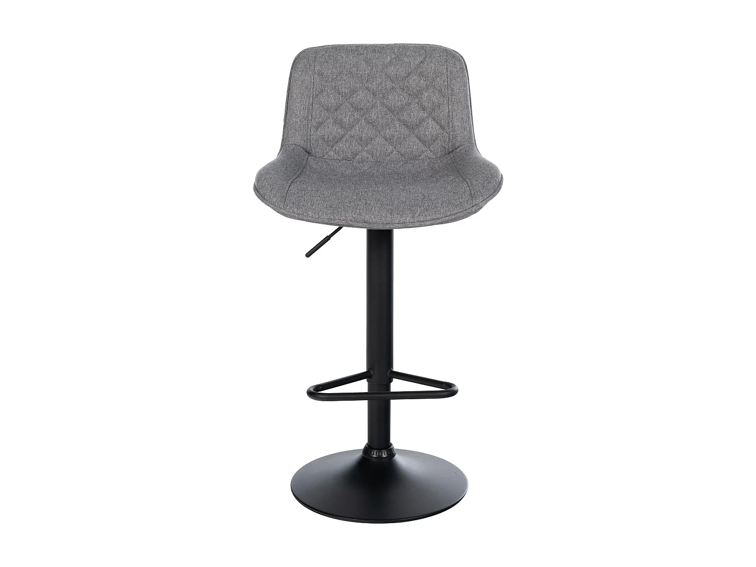 Lot de 2  Tabouret de bar - Tissu - Gris foncé - Kasson