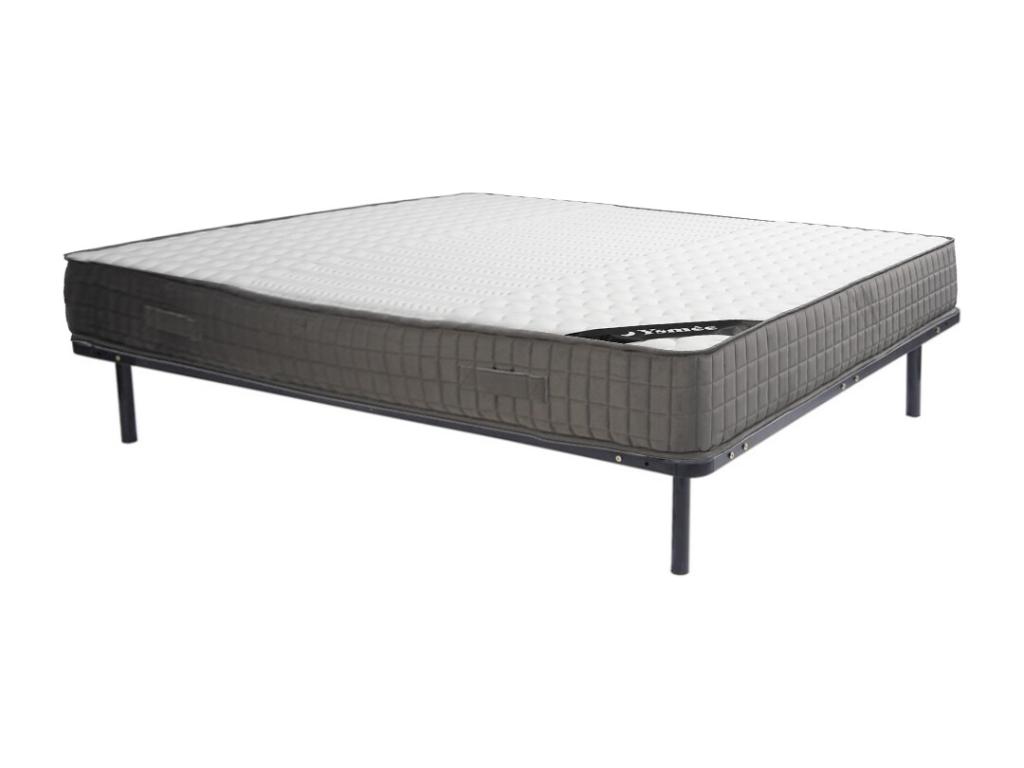 Set aus Bettgestell mit Lattenrahmen + Schaumstoffmatratze - 140 x 190 cm - günstig online kaufen