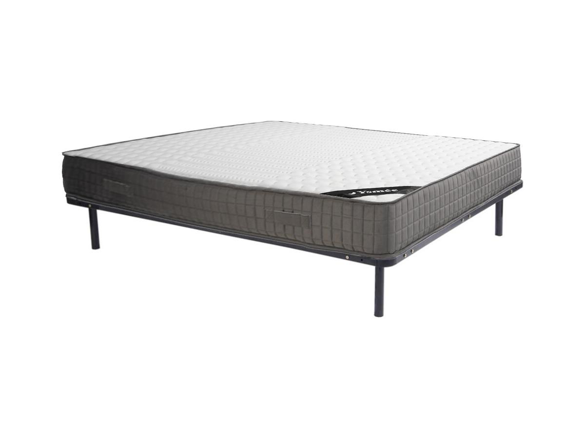Set aus Bettgestell mit Lattenrahmen + Schaumstoffmatratze - 140 x 190 cm - günstig online kaufen