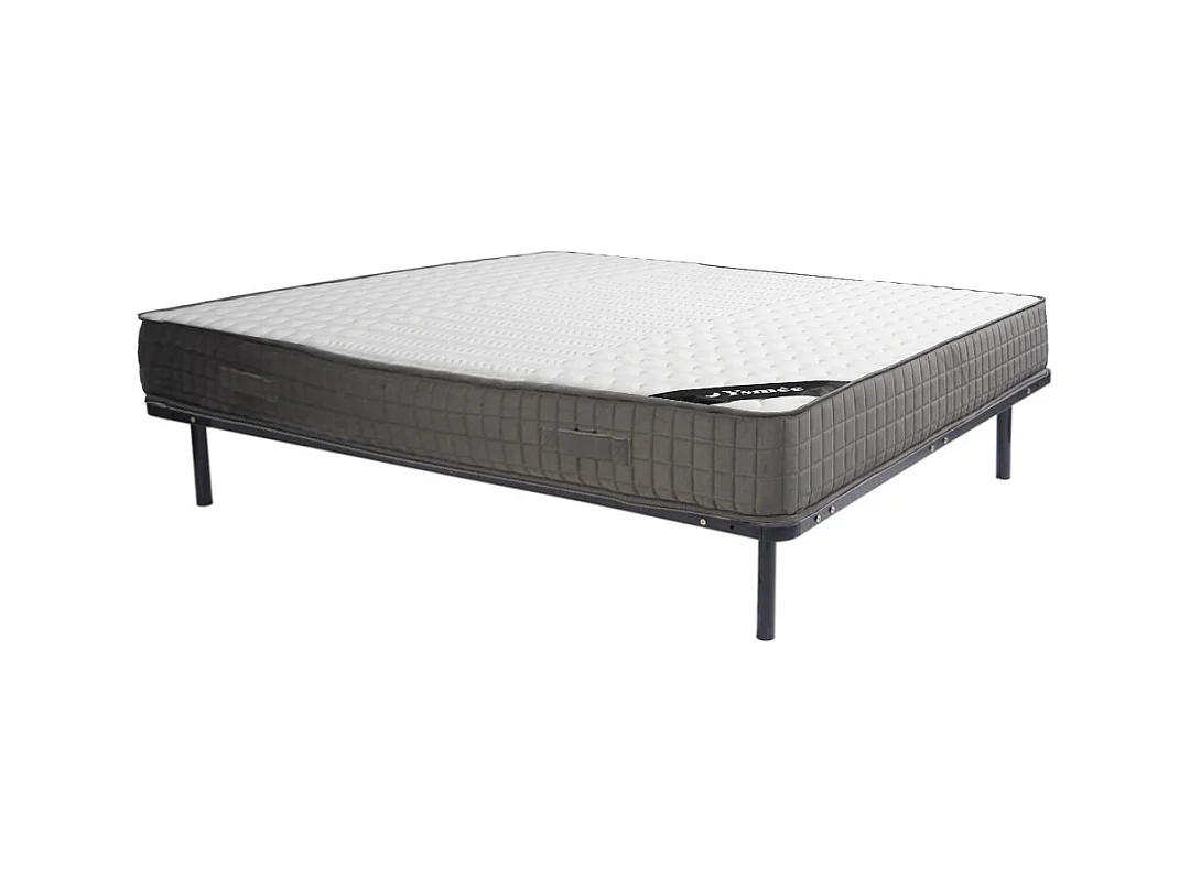Ensemble 180 x 200 cm cadre à lattes + matelas mousse et accueil mémoire de forme 11 zones ép.22cm - DANEVO de YSMÉE