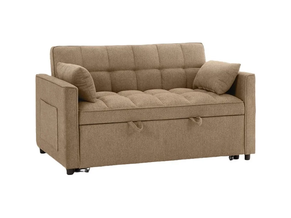 Divano 2 posti con letto estraibile cappuccino 135x93x78H Eiri