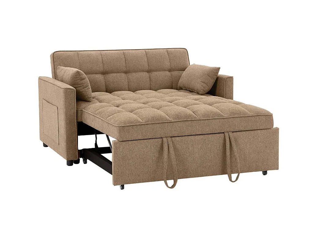 Divano 2 posti con letto estraibile cappuccino 135x93x78H Eiri