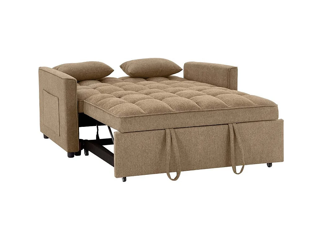 Divano 2 posti con letto estraibile cappuccino 135x93x78H Eiri