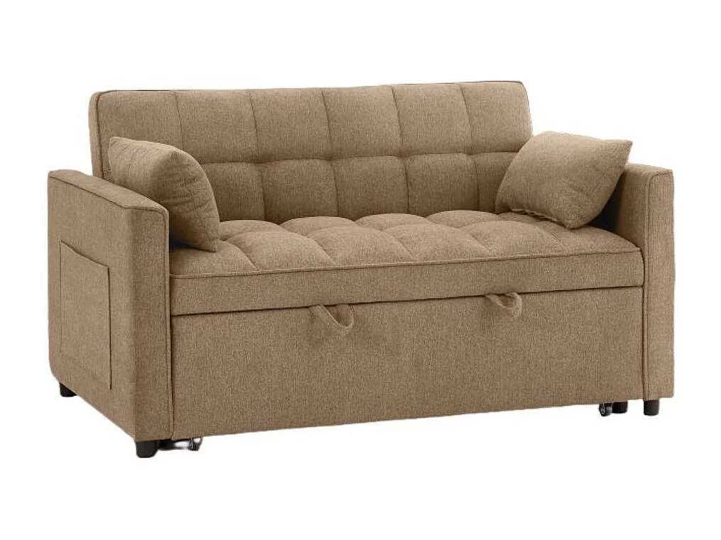 Divano 2 posti con letto estraibile cappuccino 135x93x78H Eiri