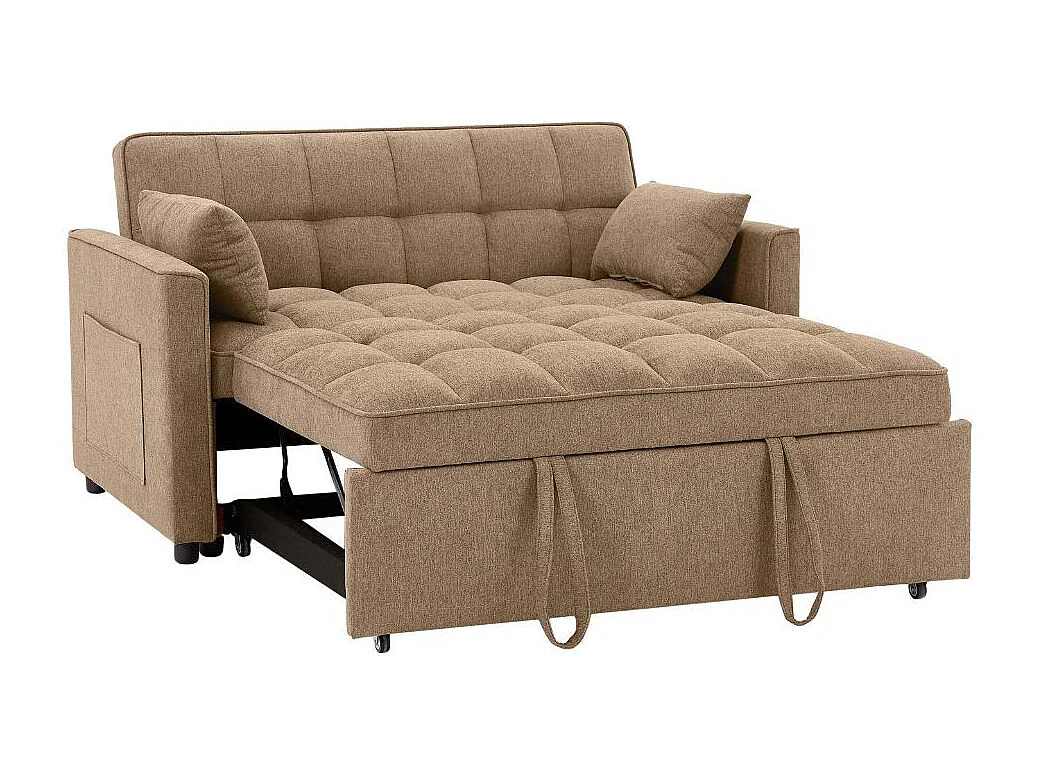 Divano 2 posti con letto estraibile cappuccino 135x93x78H Eiri