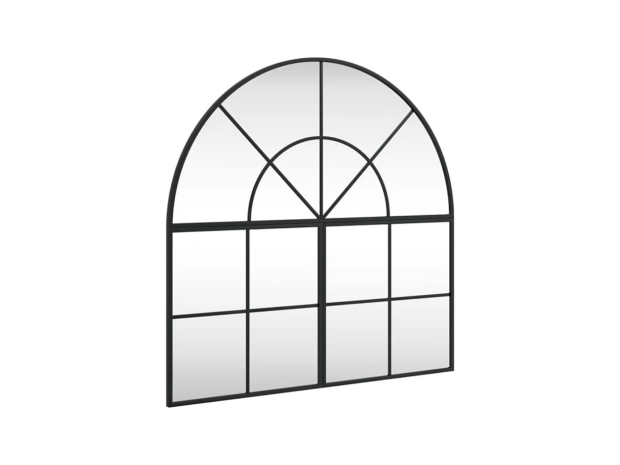 Miroir mural noir 80x80 cm arche fer